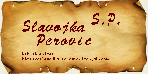 Slavojka Perović vizit kartica
